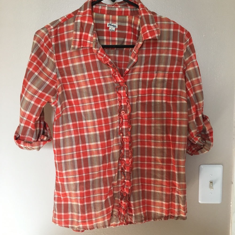 Heritage 1981 Plaid Shirt Size L Juniors